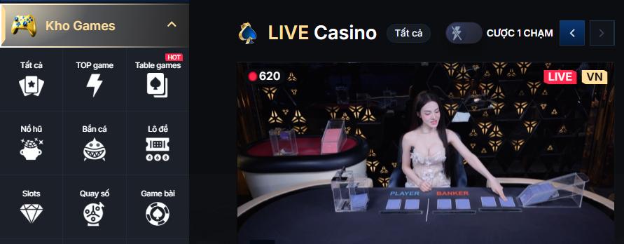  Giao diện cực đẹp của Live Casino SA Gaming Zo88