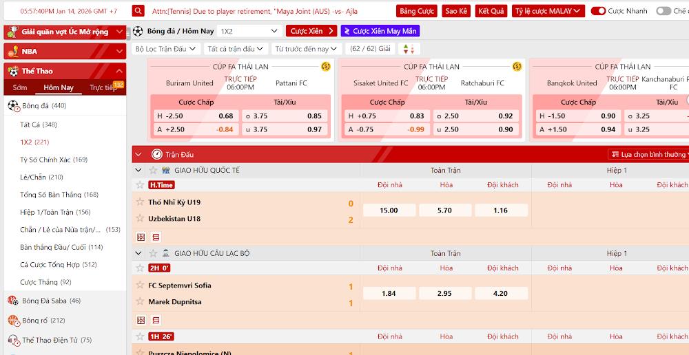 Giao diện cược thông minh dễ dàng thao tác